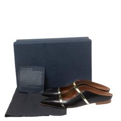 Pre Owned حذاء مول مالون سولييه ماورين جلد أسود مقاس 38