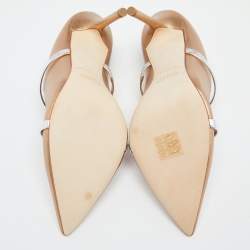 Pre Owned Malone Souliers Gold Leather Maureen  Sandals Size 40