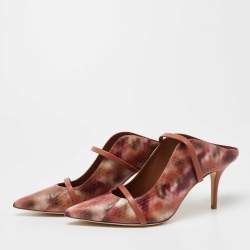 Pre Owned Malone Souliers Multicolor Python Embossed Leather Maureen Mules Size 41.5