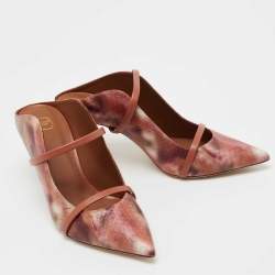 Pre Owned Malone Souliers Multicolor Python Embossed Leather Maureen Mules Size 41.5