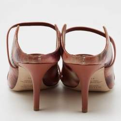 Pre Owned Malone Souliers Multicolor Python Embossed Leather Maureen Mules Size 41.5