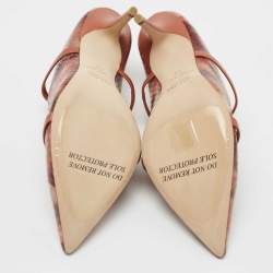 Pre Owned Malone Souliers Multicolor Python Embossed Leather Maureen Mules Size 41.5