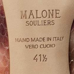Pre Owned Malone Souliers Multicolor Python Embossed Leather Maureen Mules Size 41.5