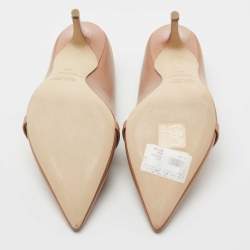 Pre Owned Malone Souliers Beige Leather Constance Mules Size 37.5