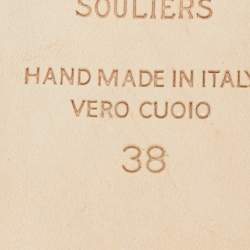 Pre Owned Malone Souliers Black Leather Maureen Flat Mules Size 38