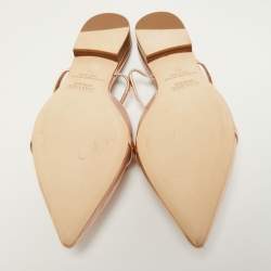 Pre Owned Malone Souliers Metallic Leather Frankie Mary Jane Flat Mules Size 37