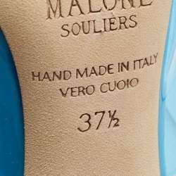 Pre Owned Malone Souliers Blue/Transparent PVC Maureen Pumps Size 37.5