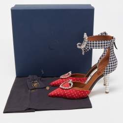 Pre Owned Malone Souliers Tricolor Canvas Camille Ankle Strap Sandals Size 37