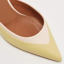 Malone Souliers Yellow/Pink Leather Mule Sandals Size 39