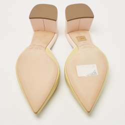 Malone Souliers Yellow/Pink Leather Mule Sandals Size 39