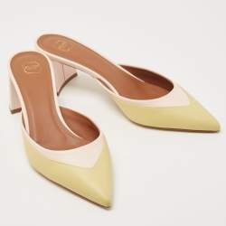 Malone Souliers Yellow/Pink Leather Mule Sandals Size 39