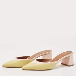 Malone Souliers Yellow/Pink Leather Mule Sandals Size 39
