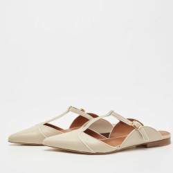 Malone Souliers Grey Leather Imogen Mule Size 38