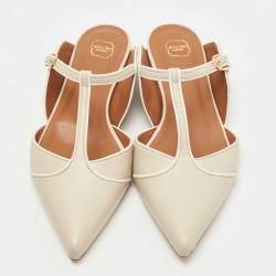 Malone Souliers Grey Leather Imogen Mule Size 38