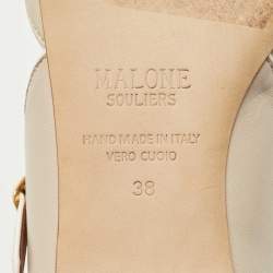 Malone Souliers Grey Leather Imogen Mule Size 38