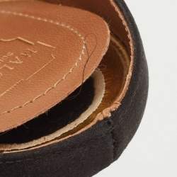 Pre Owned Malone Souliers Black/Gold Satin Maureen Pumps Size 36