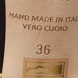 Pre Owned Malone Souliers Black/Gold Satin Maureen Pumps Size 36