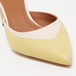 Pre Owned Malone Souliers Yellow/Pink Leather Edie Mules Size 39