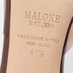 Pre Owned Malone Souliers Brown Crystal Embellished PVC Joella Mules Size 41.5