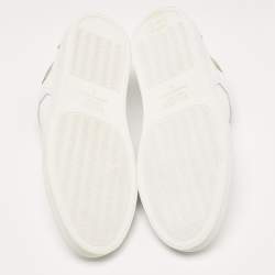 Pre Owned Malone Souliers White/Rose Gold Leather Musa Sneakers Size 36