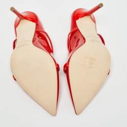 Pre Owned Malone Souliers Red PVC Maureen Pumps Size 38