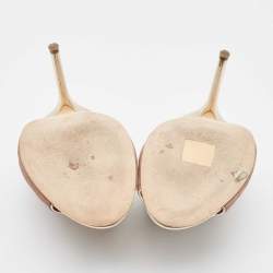 Pre Owned Malone Souliers Grey/Brown Suede Donna Slide Sandals Size 39