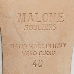 Pre Owned Malone Souliers White Leather Slingback Pumps Size 40