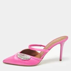 Malone Souliers Pink Satin Fara Mules Size 40