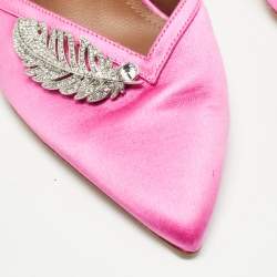 Malone Souliers Pink Satin Fara Mules Size 40