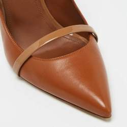 Pre Owned Malone Souliers Tan Leather Robyn Strappy Pumps Size 41
