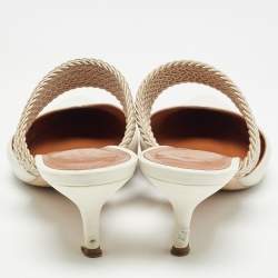 Malone Souliers White Leather Maisie Mules Size 38.5