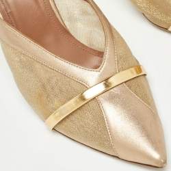 Pre Owned Malone Souliers Two Tone Mesh and Leather Bobbi Mules Size 41