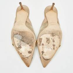 Pre Owned Malone Souliers Two Tone Mesh and Leather Bobbi Mules Size 41