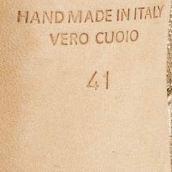 Pre Owned Malone Souliers Two Tone Mesh and Leather Bobbi Mules Size 41