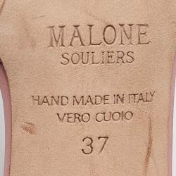 Pre Owned Malone Souliers Pink Leather and Mesh Perla Sandals Size 37