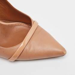 Pre Owned Malone Souliers Beige Leather Slingback Pumps Size 40