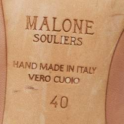 Pre Owned Malone Souliers Beige Leather Slingback Pumps Size 40