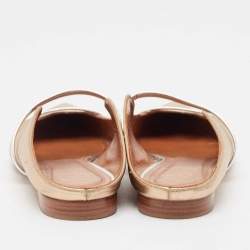 Malone Souliers Metallic Leather Maureen Flat Mules Size 38.5