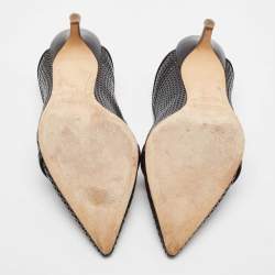 Pre Owned Malone Souliers Black Leather Slingback  Pumps Size 38.5