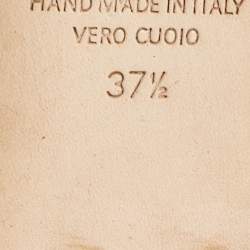 Pre Owned Malone Souliers Black Satin and Leather Maureen Flat Slides Size 37.5