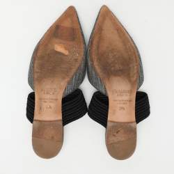 Pre Owned Malone Souliers Multicolor Canvas Maisie Mules Size 39.5
