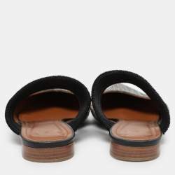 Pre Owned Malone Souliers Multicolor Canvas Maisie Mules Size 39.5