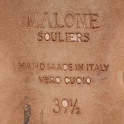 Pre Owned Malone Souliers Multicolor Canvas Maisie Mules Size 39.5