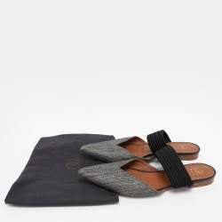 Pre Owned Malone Souliers Multicolor Canvas Maisie Mules Size 39.5