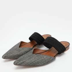 Pre Owned Malone Souliers Multicolor Canvas Maisie Mules Size 39.5