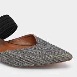 Pre Owned Malone Souliers Multicolor Canvas Maisie Mules Size 39.5