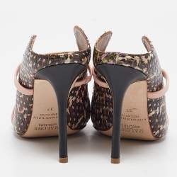 Pre Owned Malone Souliers Multicolor Python Leather Maureen Mules Size 37