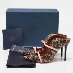 Pre Owned Malone Souliers Multicolor Python Leather Maureen Mules Size 37