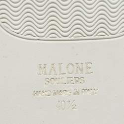 Pre Owned Malone Souliers White Leather Musa Lace Up Sneakers Size 40.5