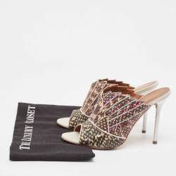 Malone Souliers Multicolor Python Leather Mules Size 37.5